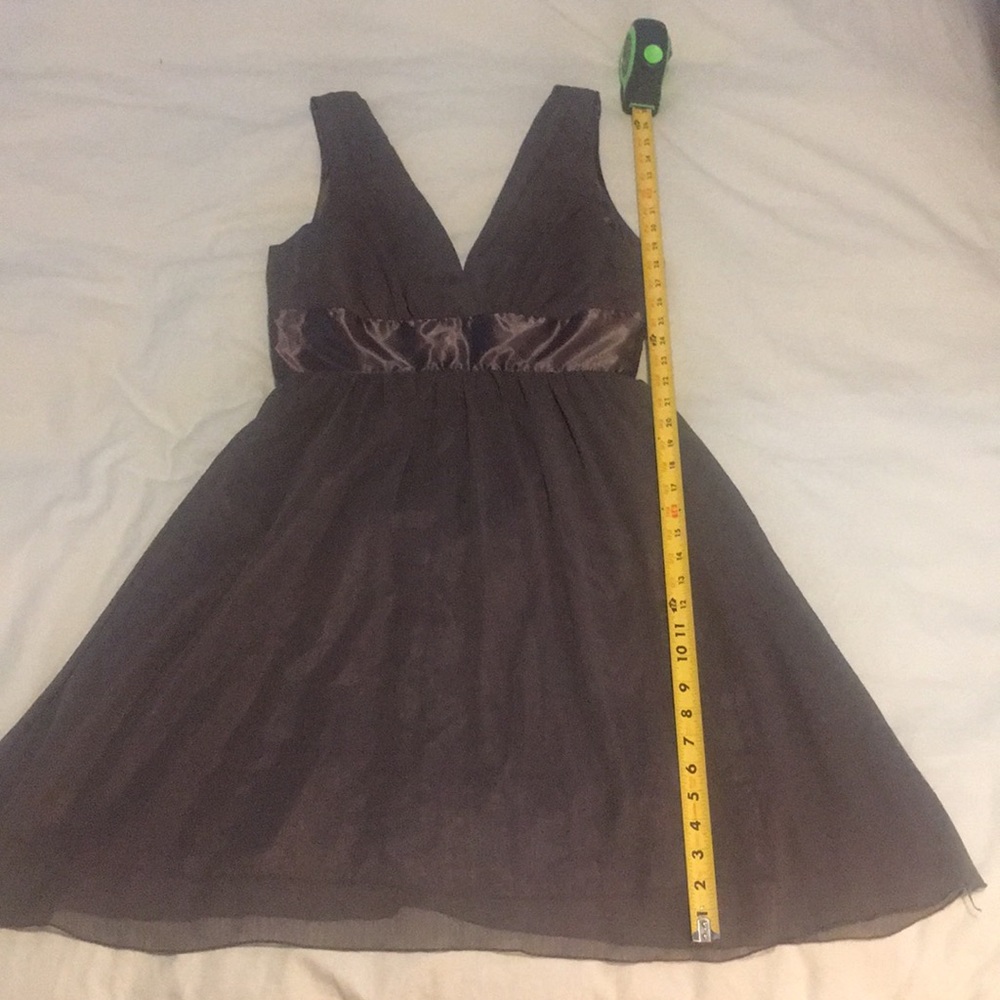 Gray Knee length empire waist dress